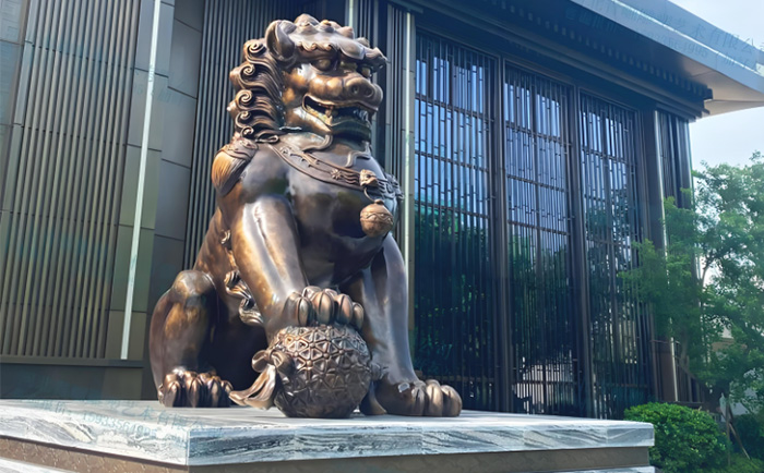 定制銅天安門獅子雕塑，致敬中華文化