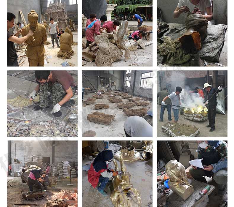 銅雕塑廠家，銅雕塑鑄造流程，銅雕塑定制