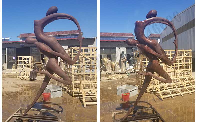 跳舞人物銅雕塑，銅舞蹈雕塑，銅抽象人物