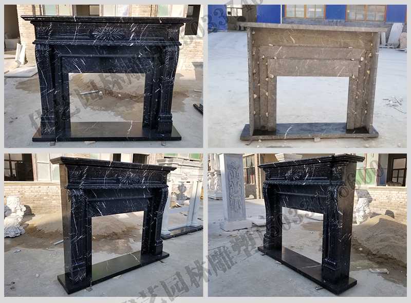 石雕壁爐架廠家，石雕壁爐架工廠，定制石雕壁爐架