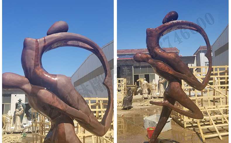 銅舞蹈人物雕塑，銅跳舞人，跳舞人物雕塑