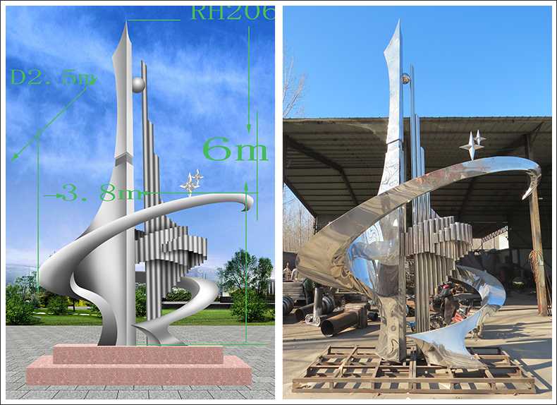 大型不銹鋼雕塑，不銹鋼雕塑廠家，室外大型景觀雕塑