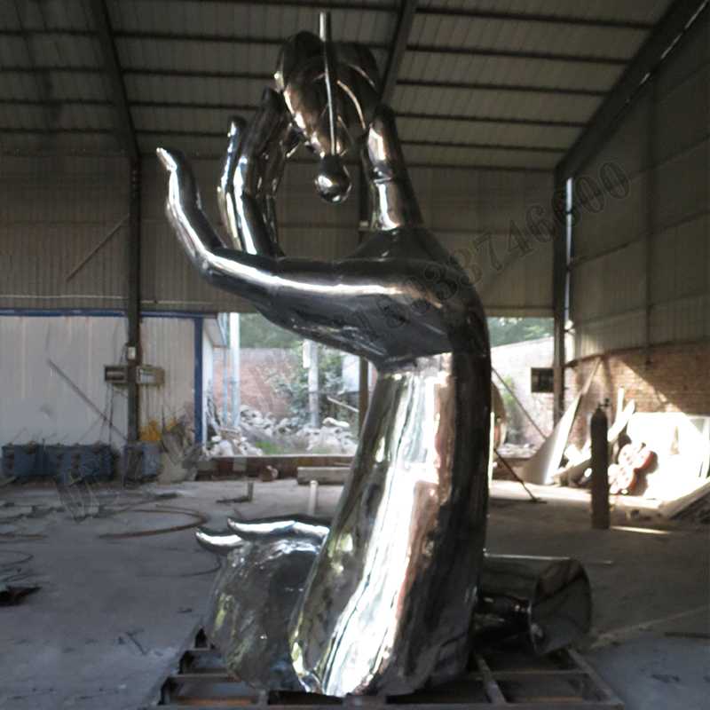 保護水資源雕塑，珍惜水資源雕塑，不銹鋼水滴雕塑