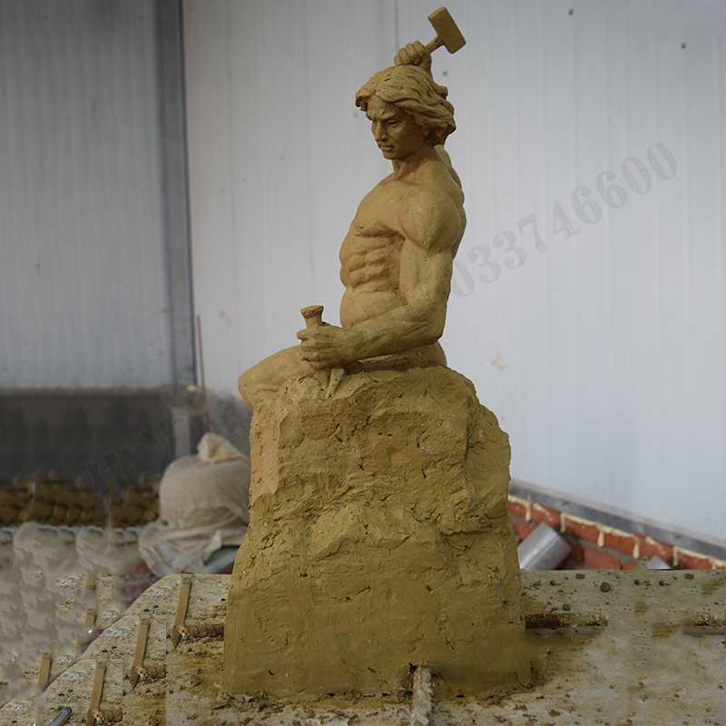 自我雕刻雕塑，自我雕刻擺件，雕刻自我