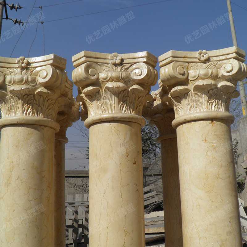 大理石羅馬柱，石材羅馬柱
